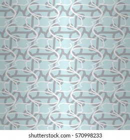 Winter light blue and gray geometrical seamless pattern in science style.