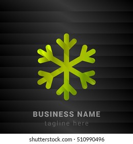 Winter Lime Green and Black silk fashion premium icon / Logo