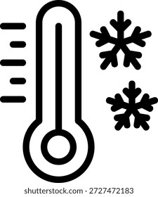 ícone de linha de inverno ilustração vetor