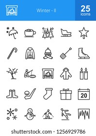 Winter Line Icons