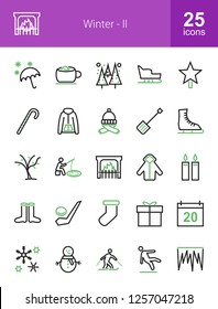 Winter Line Icons