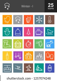 Winter Line Icons
