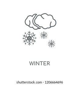 Winter linear icon. Winter concept stroke symbol design. Thin graphic elements vector illustration, outline pattern on a white background, eps 10.