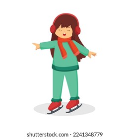 Winter Little Girl Character Design Illustration