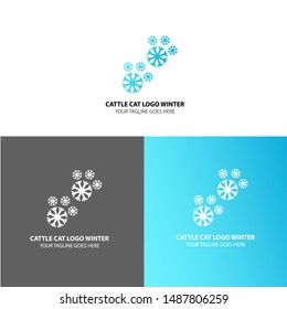 Winter Logo design. Snow Logo. Modern Logo Design With Color Gradient. Vector Concept. 