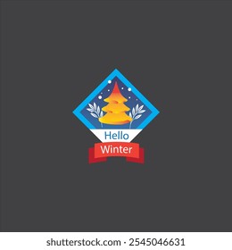 
Winter logo design for templates