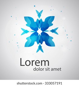 Winter logo. Social concept vector logo design template. Science technology abstract icon - vector logo. Teamwork symbol. Social Network. Community icon.