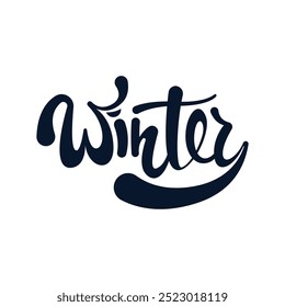 Winter logotype design template. Logotype concept of winter