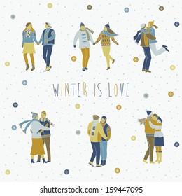 Winter Is Love Greeting Card Design