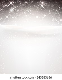 Winter luminous background. Vector paper illustration.