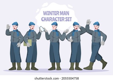 Winter man character set -  Winrter Character