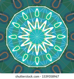Winter mandala snowflake to decor Christmas season