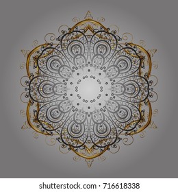 Winter mandala. Snowflake Icon. Snowflake isolated on gray background. Snowflake Vector illustration.