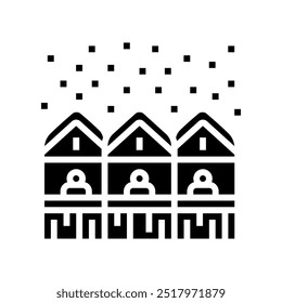 winter market winter glyph icon vector. winter market winter sign. isolated symbol illustration