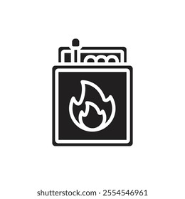 Winter Matches Filled Icon Vector Illustration