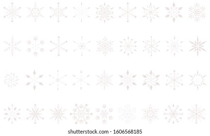Winter material gold color snowflake
