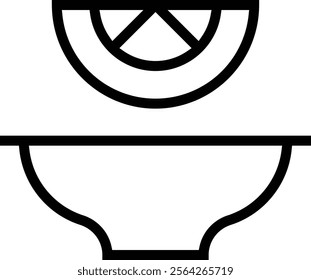 winter melon soup icon. Thin linear style design isolated on white background