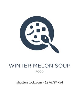 winter melon soup icon vector on white background, winter melon soup trendy filled icons from Food collection, winter melon soup vector illustration