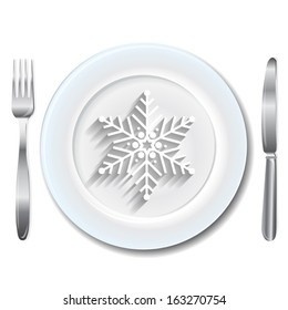 Winter menu - vector illustration