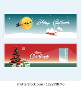 Winter and Merry Christmas - Banner Design