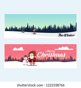 Winter and Merry Christmas - Banner Design