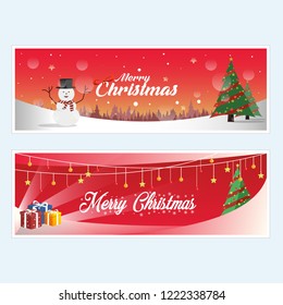 Winter and Merry Christmas - Banner Design