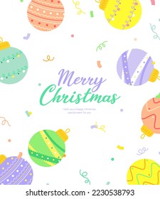 winter merry christmas holiday illustration