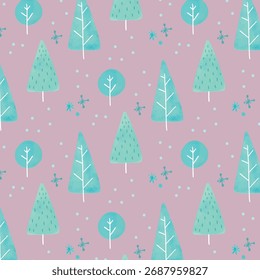 Minimalismo de invierno, patrones sin fisuras con estrellas de colores alrededor. El patrón brillante del invierno se puede utilizar como materia textil, tela, Fondo de pantalla, Anuncio y otro. Vector.