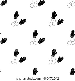 Winter mittens. Canada single icon in black style vector symbol stock illustration web.