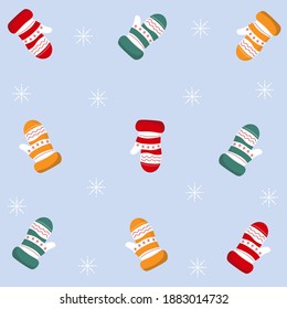 Winter mittens colección. patrón de Navidad