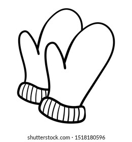 Winter mittens, Cozy Coloring Page or Book for Children and Adults