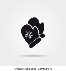 Winter mittens icon