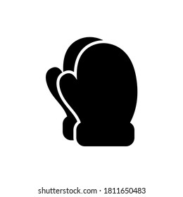 Winter mittens icon, logo isolated on white background