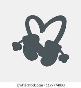 Winter mittens quality vector illustration cut