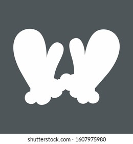 Winter mittens quality vector illustration cut