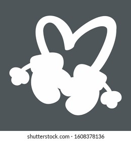 Winter mittens quality vector illustration cut