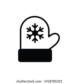 Winter Mittens Vector Icon Style Illustration. EPS 10 File