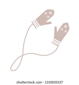 winter mittens vector illustration