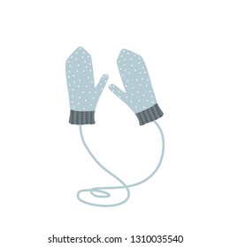 winter mittens vector illustration