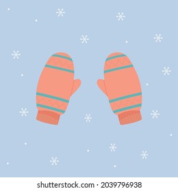 Winter mittens. Warm mittens. Winter accessories