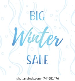 Winter mobile banner sale. Vector illustration of the website of online stores and mobile banner, posters, mailings, advertisements, coupons, banners in social networks.