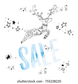 Winter mobile banner sale. Vector illustration of the website of online stores and mobile banner, posters, mailings, advertisements, coupons, banners in social networks.