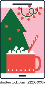 Winter mobile sale banners. Vector of season online shopping website and mobile website banners, posters, newsletter designs, ads, coupons, social media banners. Vector illustration in flat style
