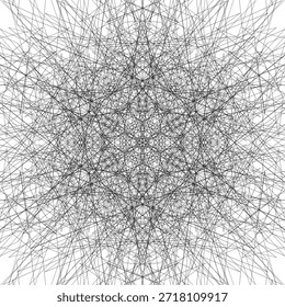 Fondo moderno del invierno, patrón creativo lineal abstracto del copo de nieve, decoración original del Vector