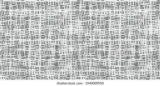 Winter Modern tweed, lino, diseño de tartán patrón. Patrón creativo con rayas y rayas de fondo gris texturado, utilizado para ropa de cama