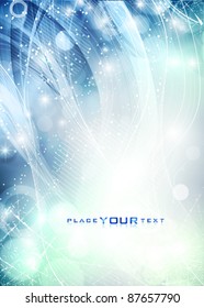Winter morning. An abstract soft celebratory background. Vector