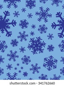 Winter motives, snowflakes seamless pattern