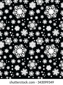 Winter motives, snowflakes seamless pattern