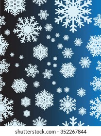 Winter motives, snowflakes seamless pattern
