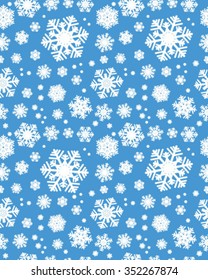 Winter motives, snowflakes seamless pattern